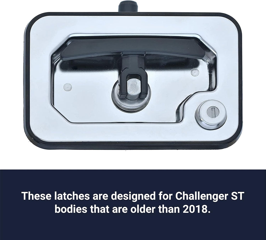 Stahl - 231928-001 - Key Code 001 - Replacement T-Handle Latch Kit Challenger ST Service Body (2018 Models and Older) - Stainless Steel Replacement Latch Kit with Black T-Handle
