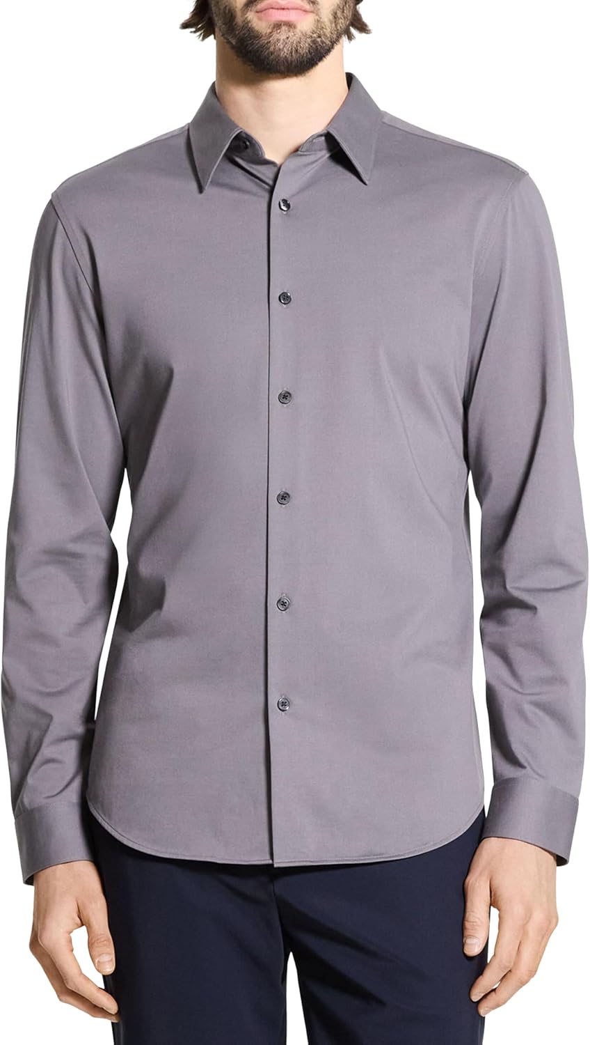 Theory Men's Sylvain Shirt in Structure Knit