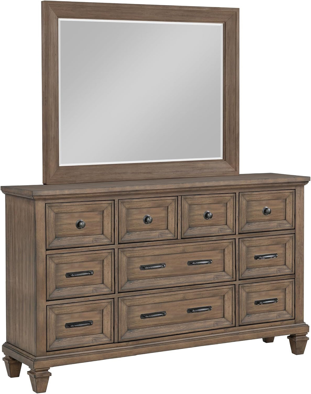 New Classic Furniture Mariana 5-Piece Wood Queen Bedroom Set, Vintage Mocha