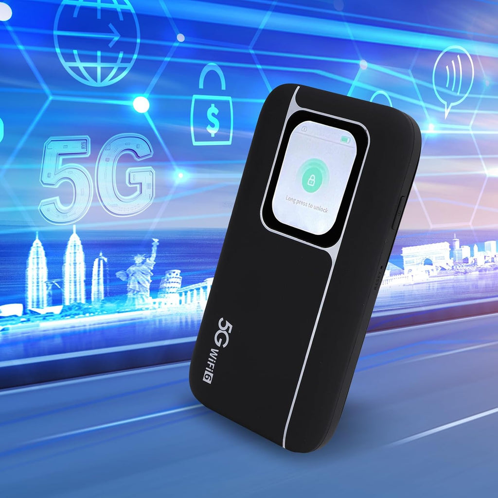 5G Network Mobile Hotspot, 3G 4G 5G Network 6 Mobile Hotspot Router with SIM Card Slot, Up to 16 Connected Devices, 5G Cellular Network Mobile Router for Travel, 7100mAh