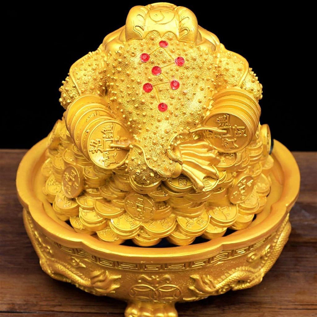Tabletop Water Fountain Golden Lucky Tabletop Fountains Resin Indoor Waterfall Fountain Home Office Feng Shui Wealth Lucky Decoration Opening Housewarming Gift Home Decor