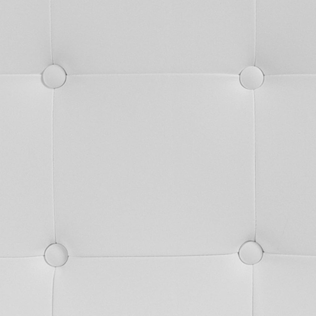 Flash Furniture Lennox Tufted Upholstered Full Size Headboard in White Vinyl