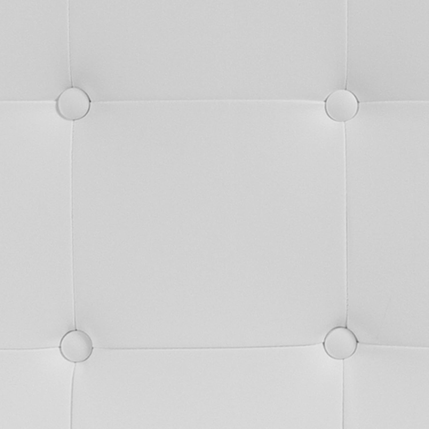 Flash Furniture Lennox Tufted Upholstered Full Size Headboard in White Vinyl