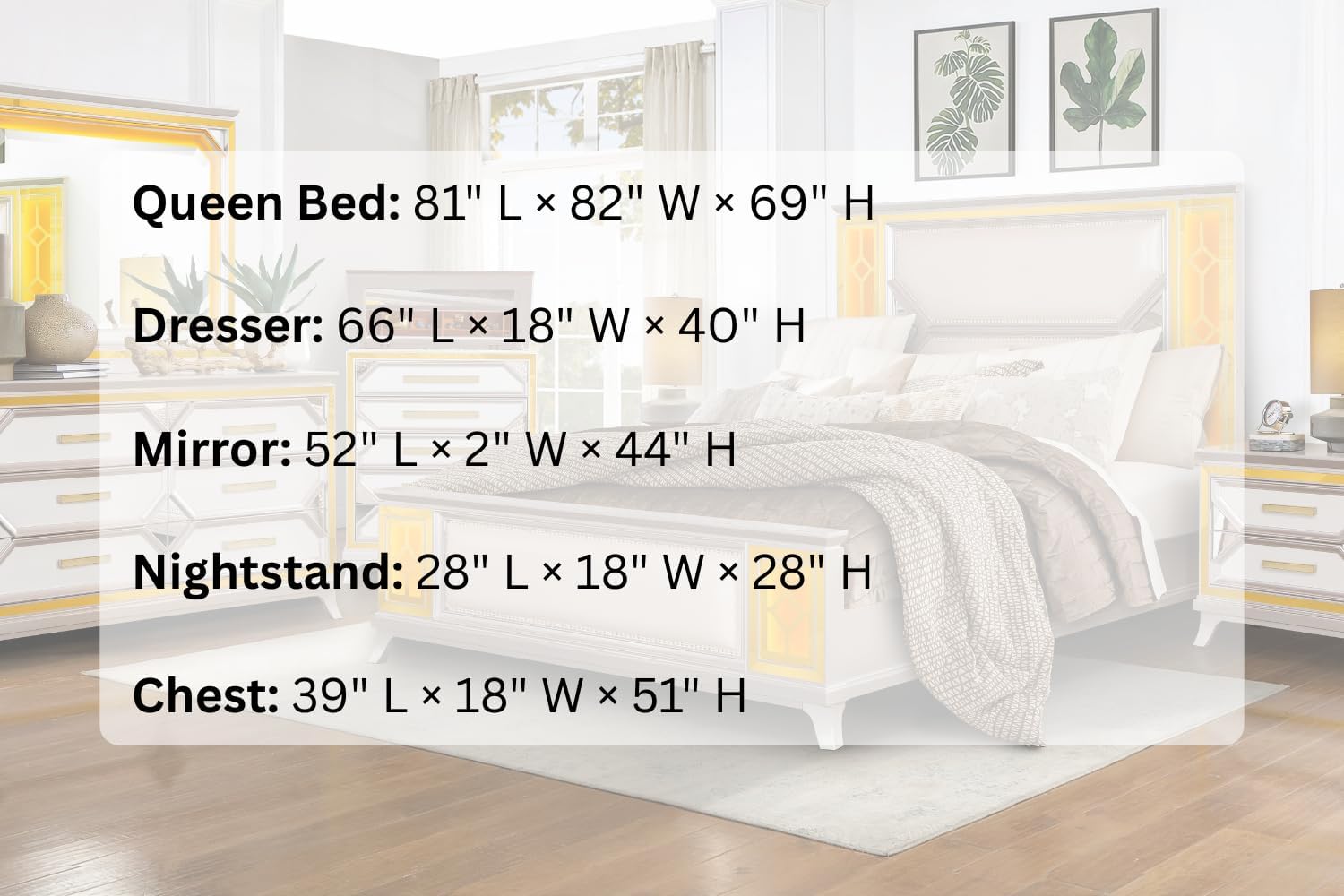 First of a Kind Claire Traditional 5 Piece Queen Bedroom Set with Upholstered Tufted Headboard Elegant European Inspired Design Coordinated Furniture Collection