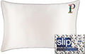 slip The Original Queen Pure Silk Pillow Case - 100% Pure 22 Momme Mulberry Silk - Queen Standard Size - Anti-Aging, Anti-BedHead, Anti-Sleep Crease, Initial Collection: Letter P (20' x 30')