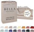 Bella Coterie Luxury Bamboo Viscose Full Size Sheet Set | 100% Organically Grown | Ultra Soft | Cooling for Hot Sleepers | 18' Deep Pocket [Dune]