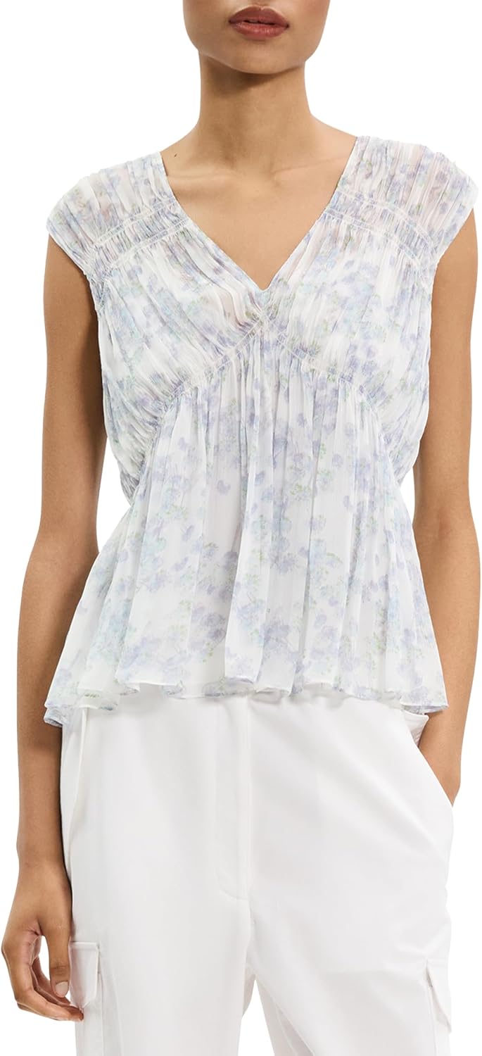 Theory Women's Sl Rchd V Top