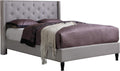 HomeLife furBed00007_Cloth_LightGrey_Full Platform Bed, Grey