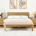 Softa Mikor Queen Japanese Joinery Bed Frame with Headboard, Solid Rubberwood Platform Bed, 1500 Lbs Heavy Duty, SGS Certified, 15Min No-Tool Setup, Storage Shelf, USB-A/C Port, No Box Spring Needed