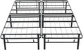 Hercules Folding Metal Bed Frame, 14 Inch Platform Mattress Foundation, Full