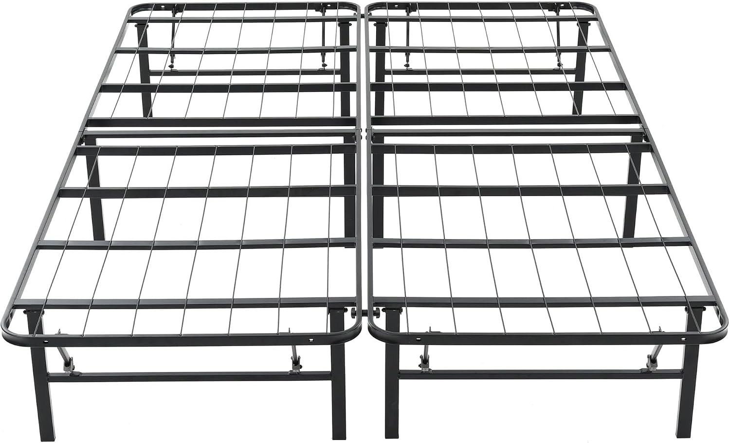 Hercules Folding Metal Bed Frame, 14 Inch Platform Mattress Foundation, Full