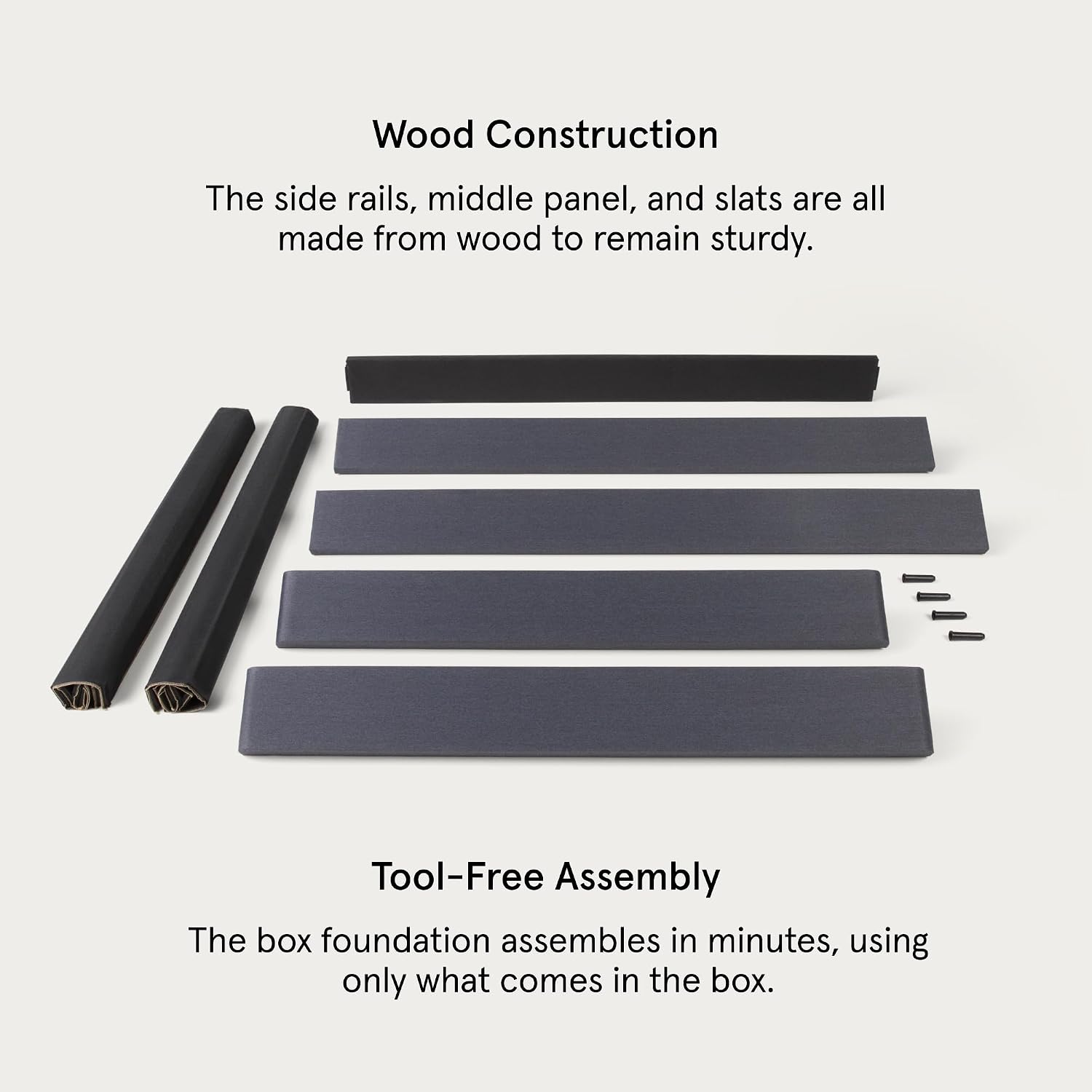 Tuft & Needle Mattress Foundation Box Spring for Queen Size Beds; Simple Tool-Less Assembly; Durable Wood Construction; Non-Skid Surface; 5-Year Limited Warranty; GREENGUARD Gold Certified