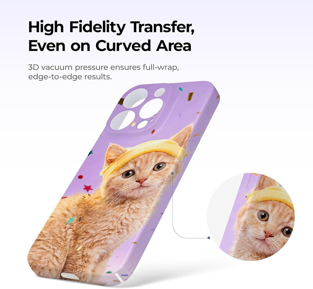 HTVRONT Phone Case Heat Press Machine Compatible with iPhone - H17 Phone Case Auto Heat Press with 3D Vacuum Heat, Precise Temperature Sublimation Phone Case Press Machine for Badges, Coasters, etc