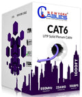 NewYork Cables | CAT6 Plenum Cable 1000ft | UTP, 550MHz, 23AWG, 4Pair 10GB | Most Certified CMP-Rated Fire-Resistant Bulk Cat 6 Ethernet Cable for Networking & Gaming (1000ft, Solid Conductor, Purple)
