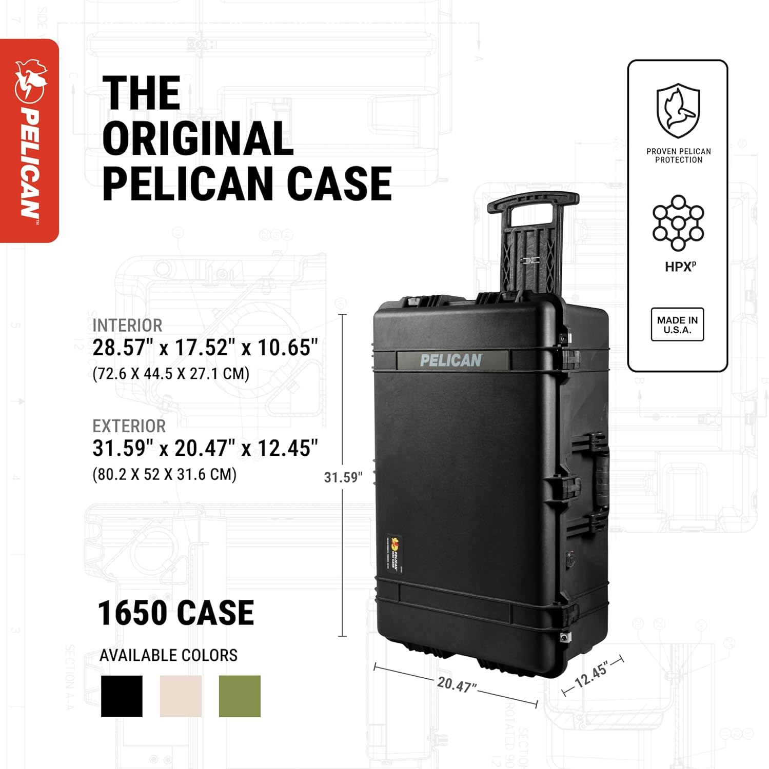 Pelican 1650 Case With Foam (Black)