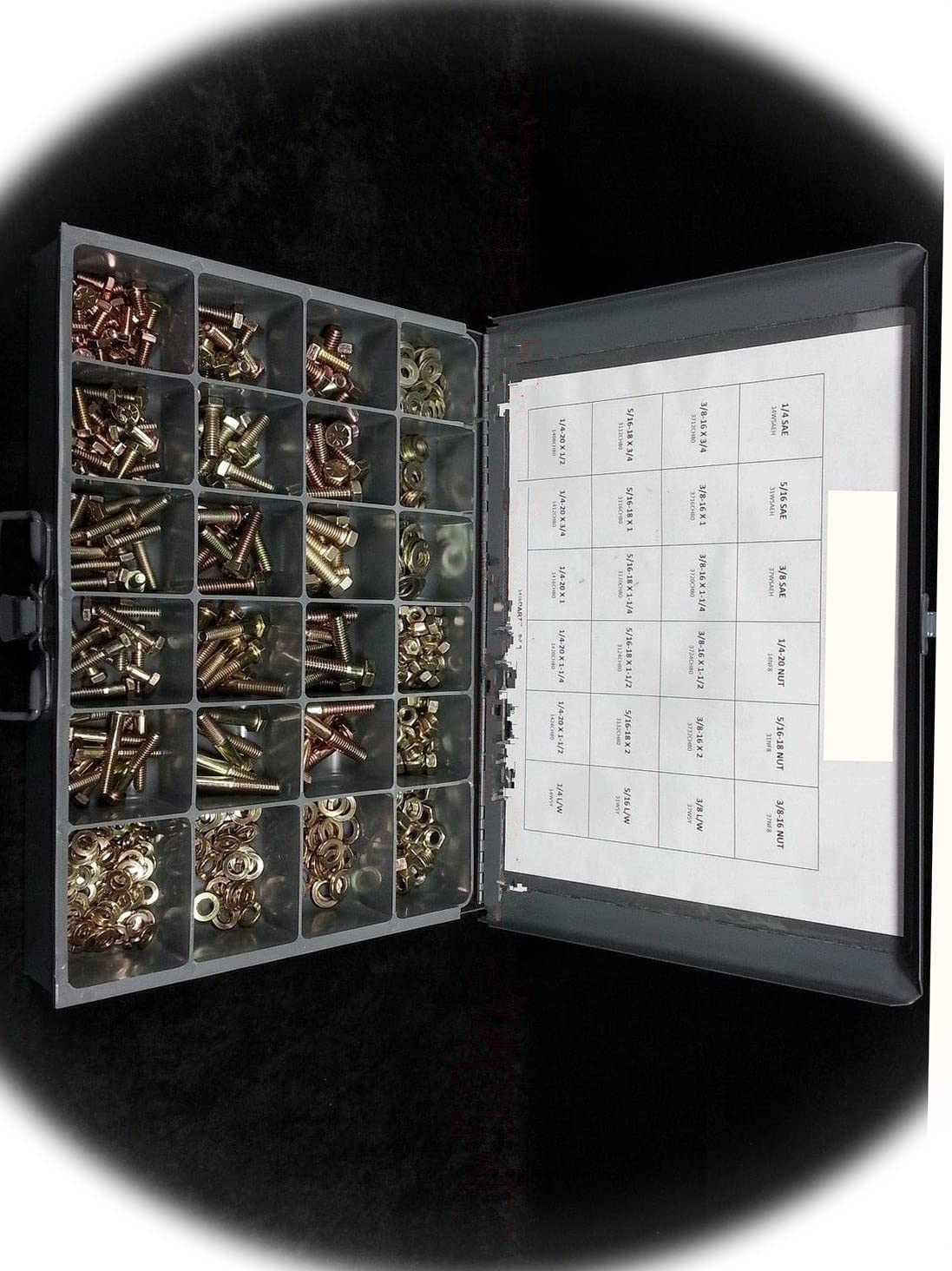 Grade 8 Nuts, Bolts & washers Assortment kit 575 Pieces Zinc Plated Ships 4 Free Multi-Purpose Comprehensive Hardware Fastener Assortment Kit Cit00987Riv