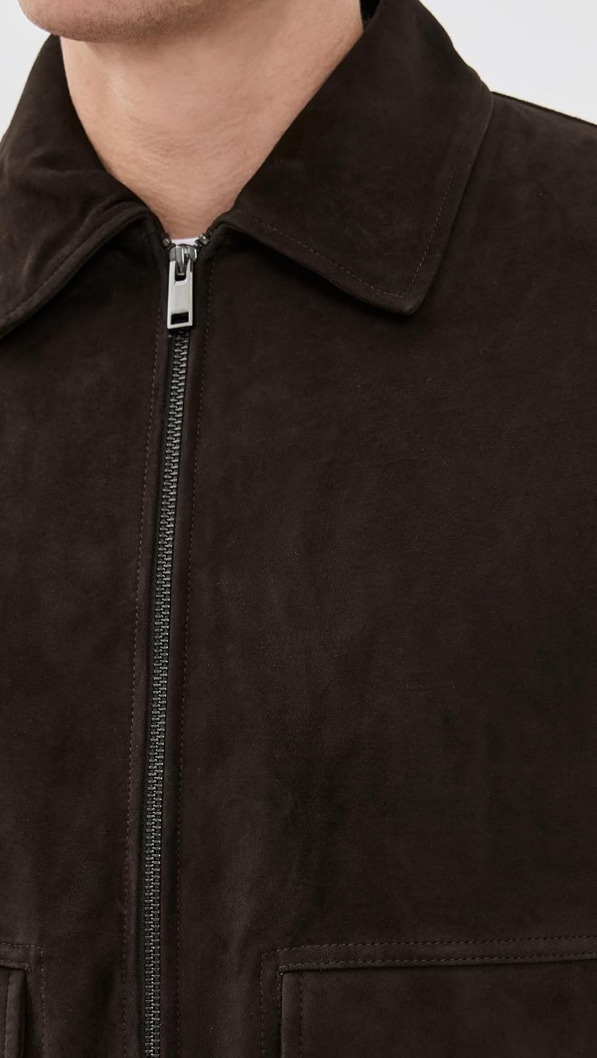 Theory Men's Aviator Jacket in Reece Suede