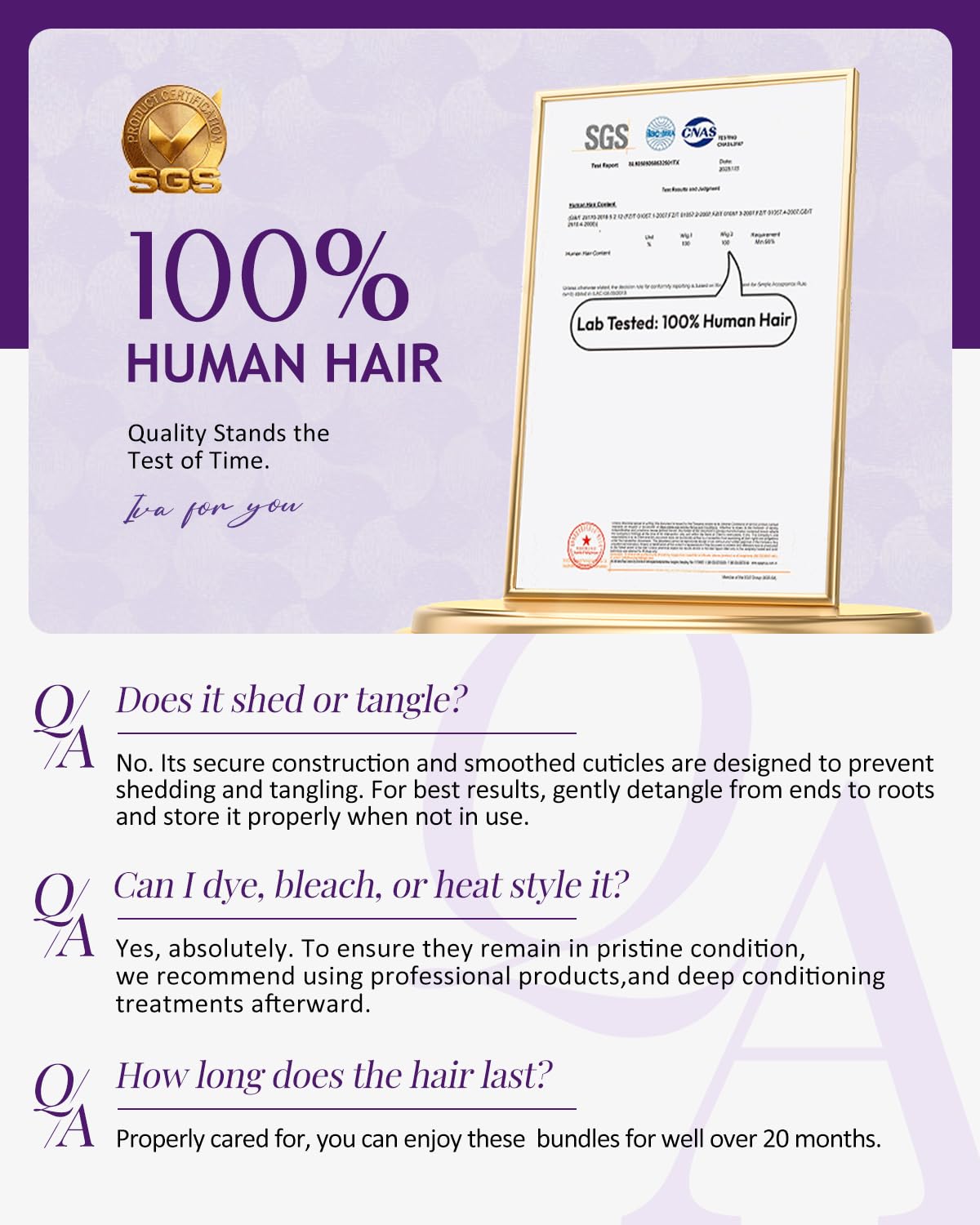 IVA 16A Body Wave Bundles Human Hair, 100% Raw Human Hair Bundles 14 16 18 Inch, Triple Lifespan, No Tangle No Shedding, Repeated Washes Maintain Silky Texture