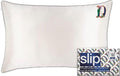 slip The Original Queen Pure Silk Pillow Case - 100% Pure 22 Momme Mulberry Silk - Queen Standard Size - Anti-Aging, Anti-BedHead, Anti-Sleep Crease, Initial Collection: Letter D (20' x 30')