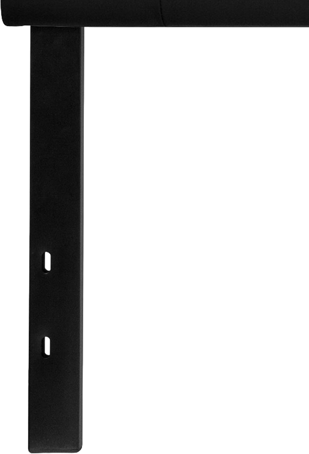 Flash Furniture Lennox Adjustable Height Button Tufted and Box Stitch Upholstered King Size Headboard in Black Vinyl