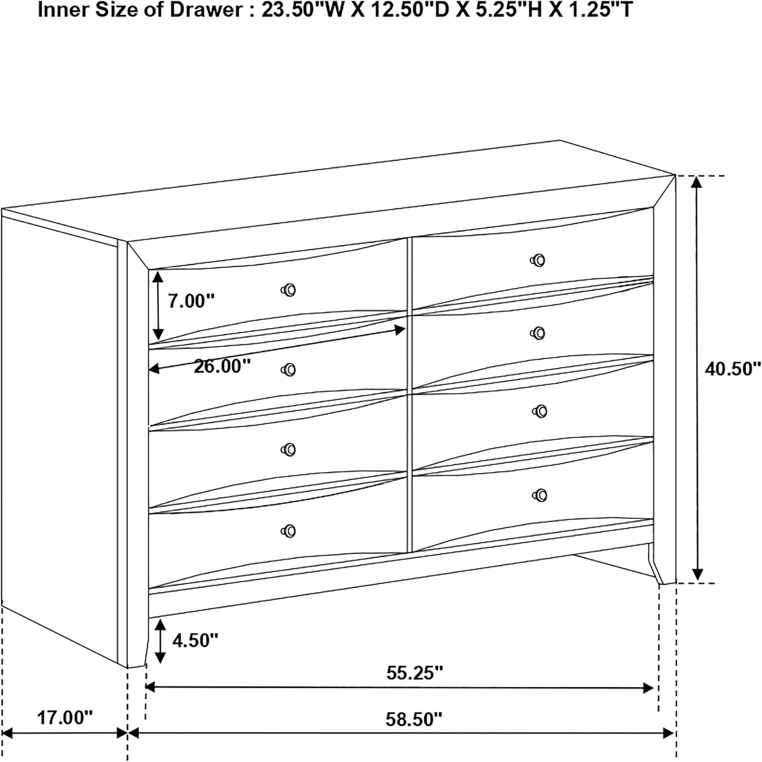 Coaster Home Furnishings Briana Transitional 4-Piece Bedroom Set Eastern King Size Storage Bookcase Bed Frame 56-inch Headboard Black 202701KE-S4