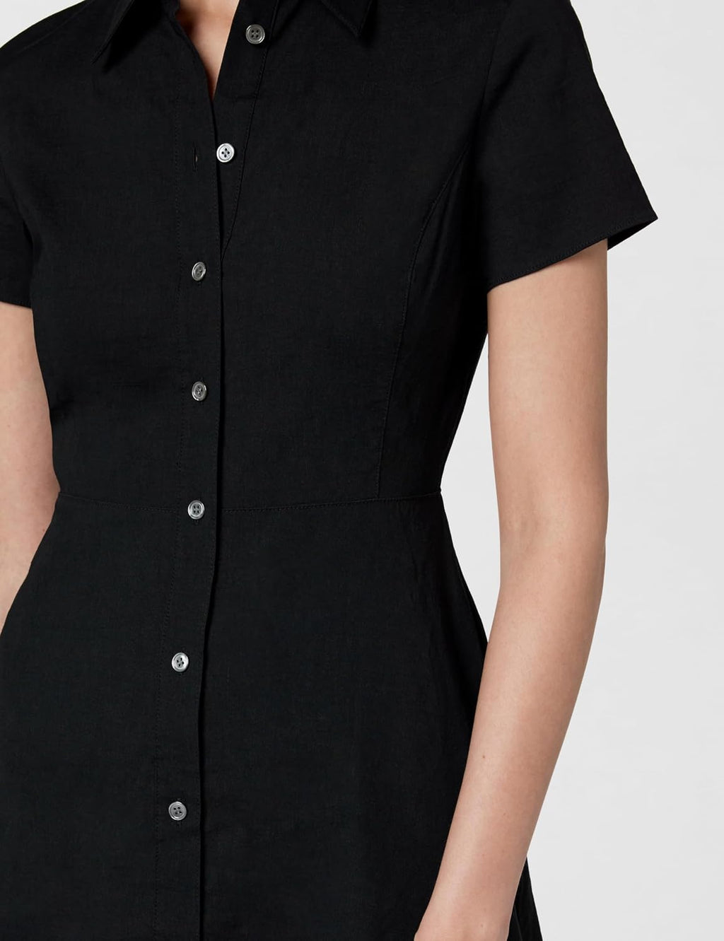 Theory Women's Short Sleeve Midi Buttondown Dress