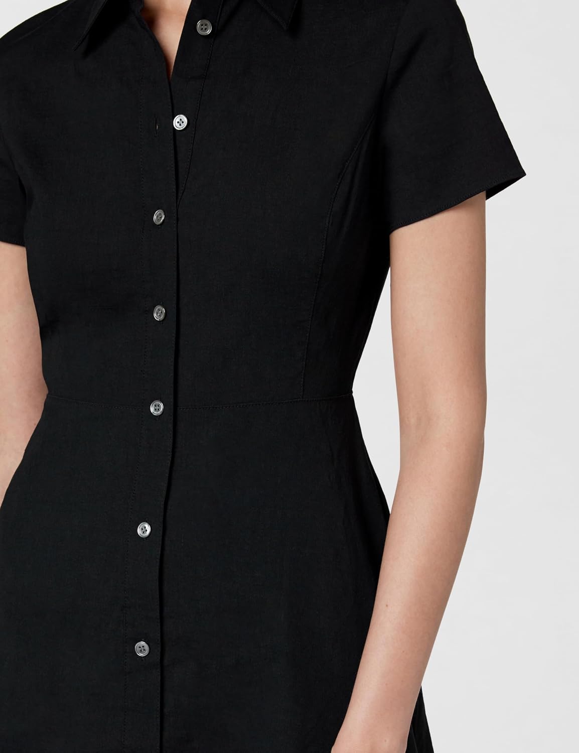 Theory Women's Short Sleeve Midi Buttondown Dress