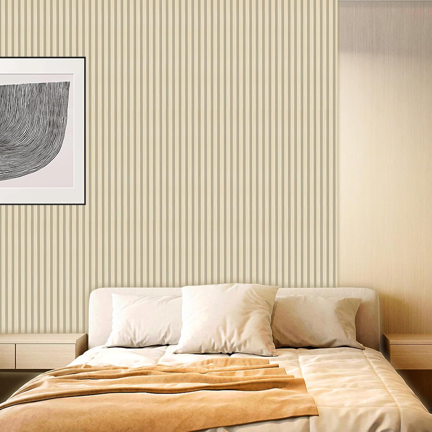 RITOLLO 10-Pack WPC Slat Wall Panels, 96 x 6 Inches 3D Fluted Wall Panels for Interior Wall Decor, Modern Accent Wood Wall Paneling for Living Room, TV Background, Office, Bedroom(Oak)