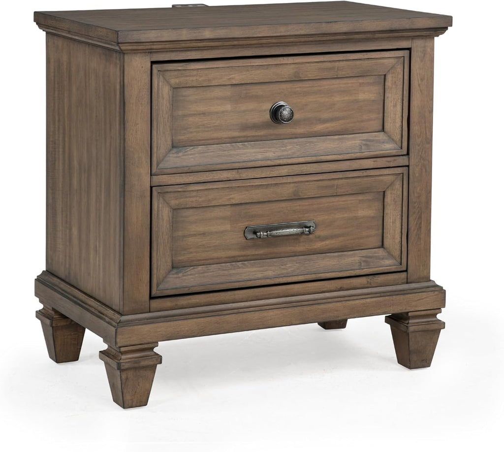 New Classic Furniture Mariana 5-Piece Wood Queen Bedroom Set, Vintage Mocha