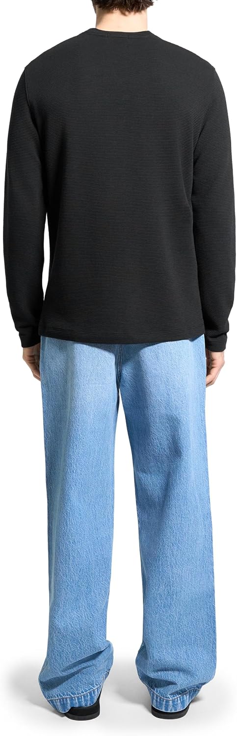 Theory Men's Delroy Tee Long Sleeve in Studio Jacquard