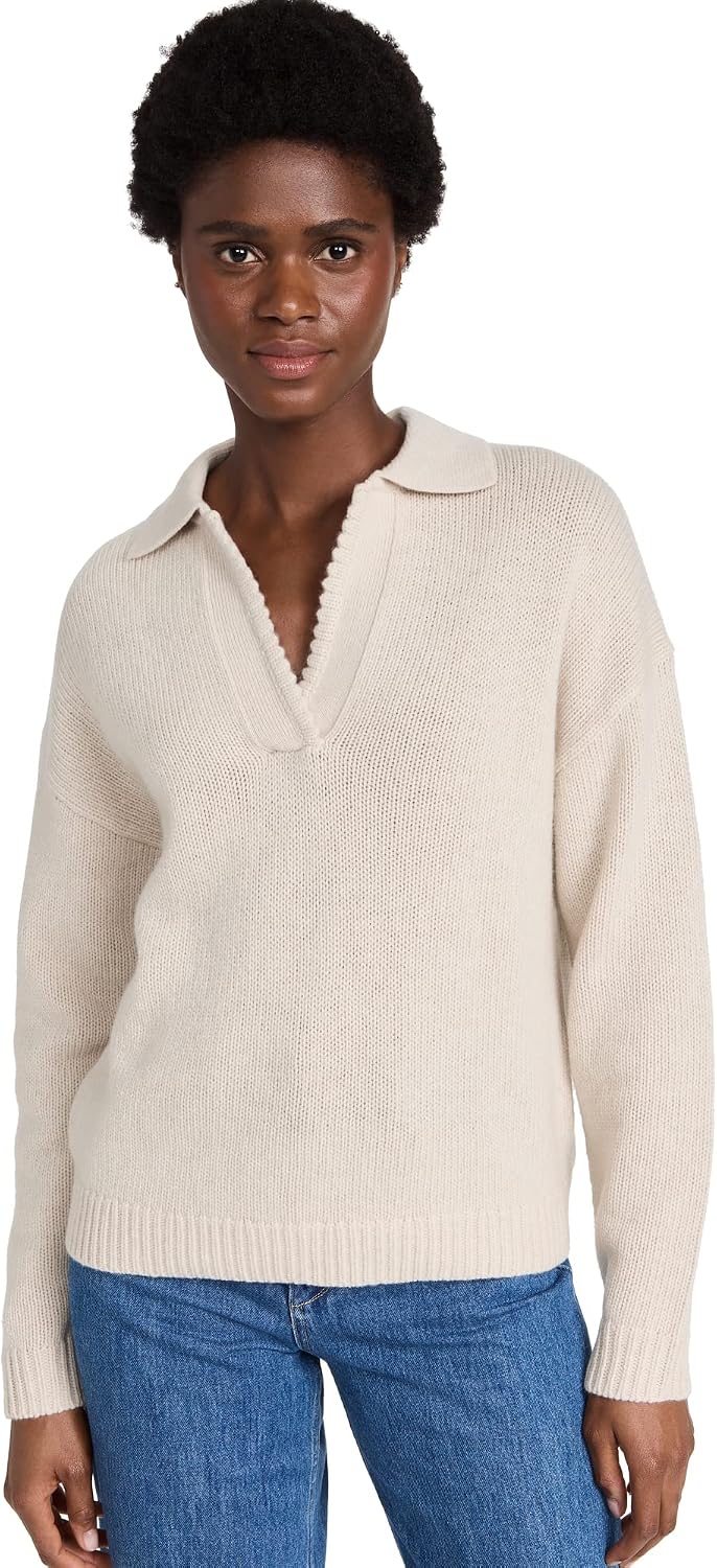 Theory Women's Scallop Polo Sweater