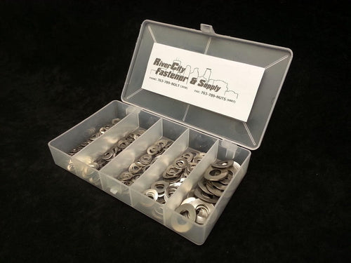 #8, #10, 1/4, 5/16, 3/8 Wave, Curve Washers Assortment Stainless Steel/Curved Model-FRF-877