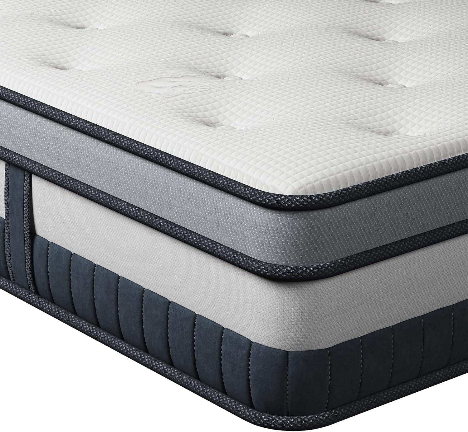 Vesgantti Queen Mattress 10 Inch Innerspring Multilayer Hybrid Queen Mattress - Ergonomic Design with Memory Foam and Pocket Spring Mattresses Queen Size - Box Top Series Medium Firm Feel