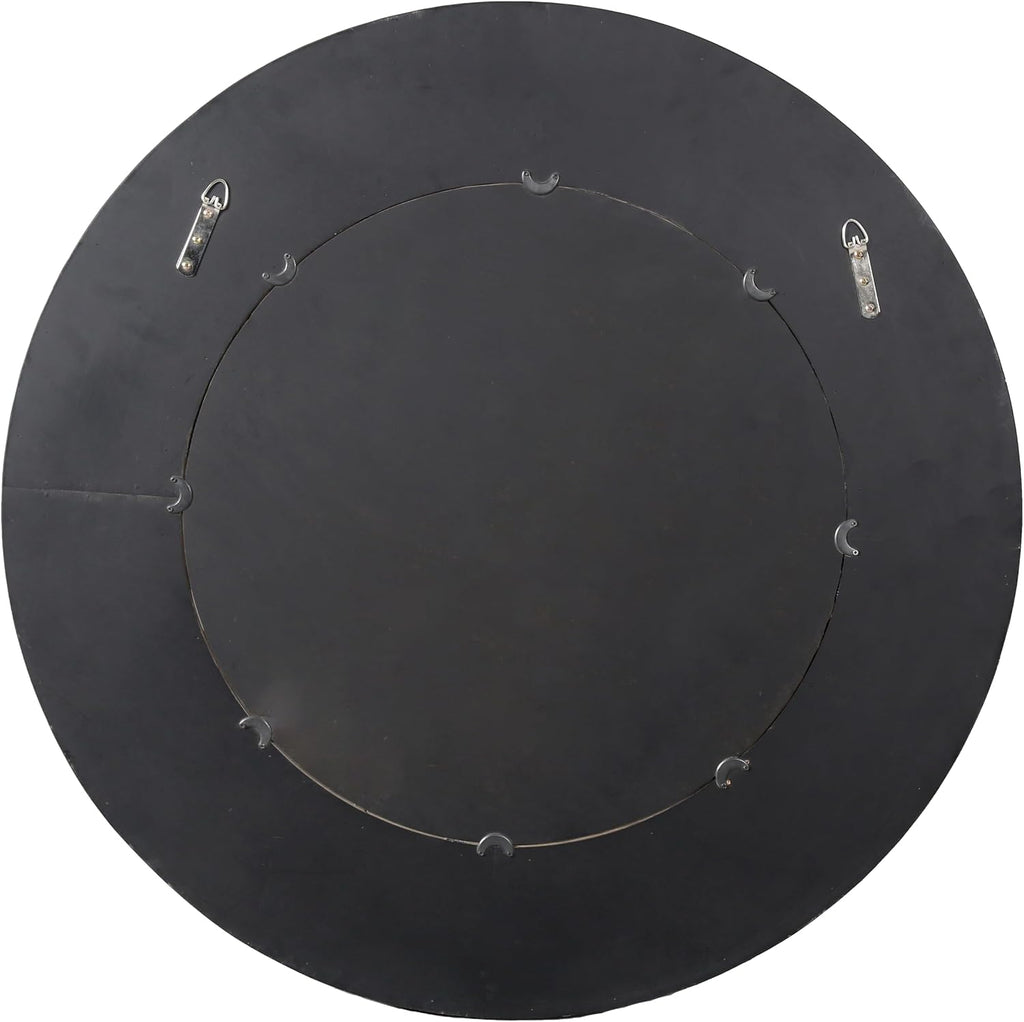 SAFAVIEH Couture Collection - Netta Black Wood Round Mirror