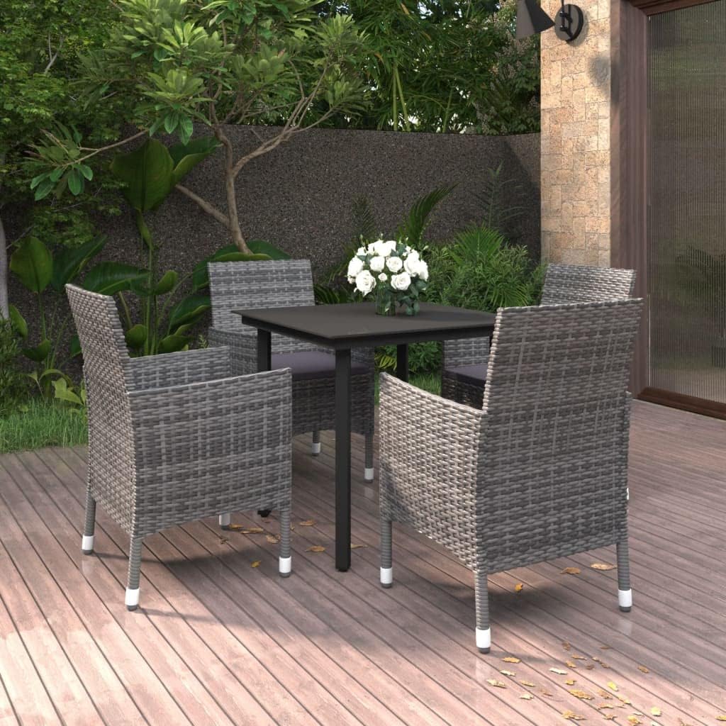 5 Piece Patio Dining Set with Cushions Poly Rattan and Glassqueen Bed Frame with headboard Queen Size Bed Frame King Size Bed Frame King Platform Bed Frame Metal Bed Frame Queen Size