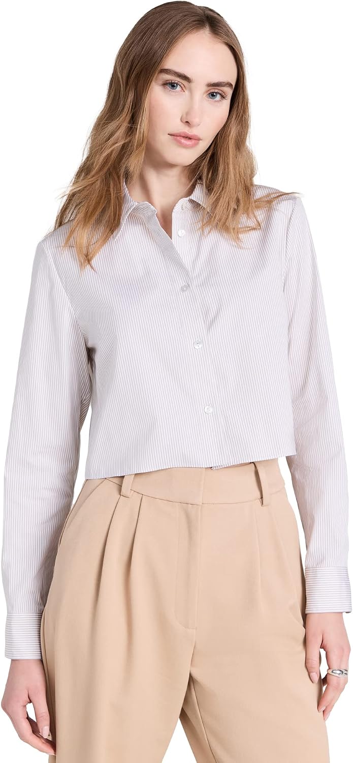 Theory Women's Crop Classic Shirt