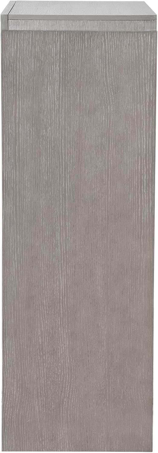 Furniture of America Burnett Solid Wood 6-Piece Bedroom Set, Queen-Size Bed with Padded Headboard, Felt-Lined Top Drawer, Stability and Durability Frame, Box Spring Required, Gray
