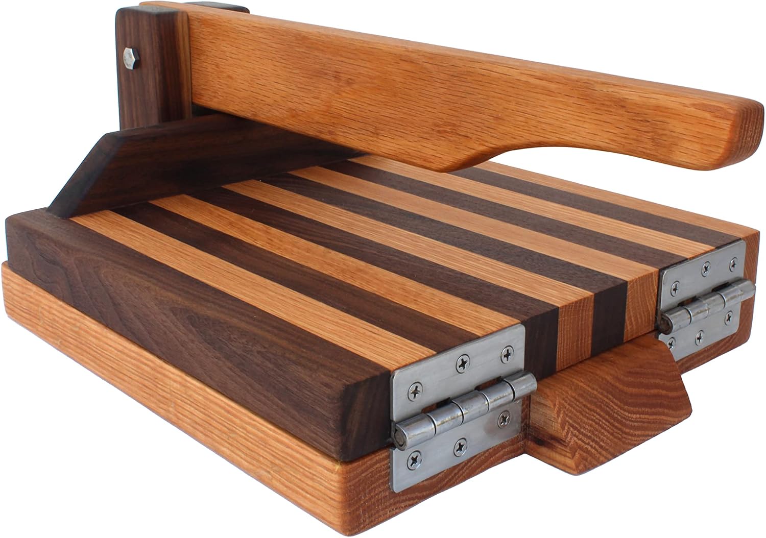 10 Inch Oak & Walnut Tortilla Press – Handmade Hardwood Tortilla Maker by Central Coast Woodworks