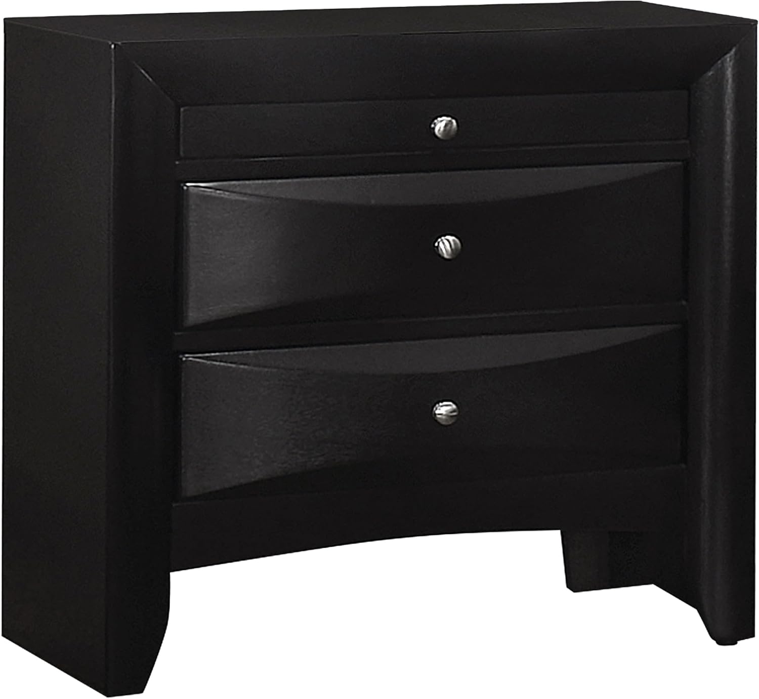 Coaster Home Furnishings Briana Transitional 4-Piece Bedroom Set Queen Size Storage Bookcase Bed Frame 56-inch Headboard Black 202701Q-S4