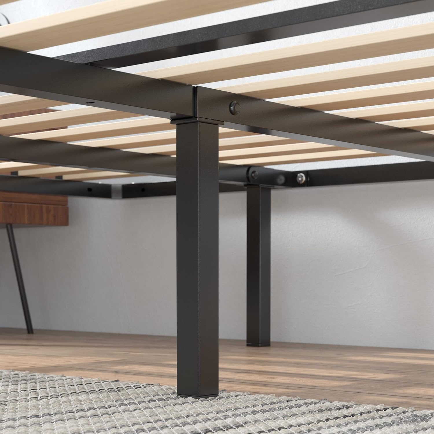 Sleep Master MyEuro Smartbase/Wooden Slats Mattress Foundation, Queen