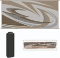 EEZ RV Products 9ft x 18ft Heavy Duty Reversible/Durable Outdoor Patio/RVing Camping Mats Come with Large Storage Bag & 6 Sets of Stakes and Washer, Wave Brown
