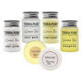 Terra Pure White Tea and Coconut | 150 pcs 1oz Shampoo and Conditioner, Body Wash, Lotion, 1.25oz Bar Soap and 100 pcs Cleansing Bar Soap