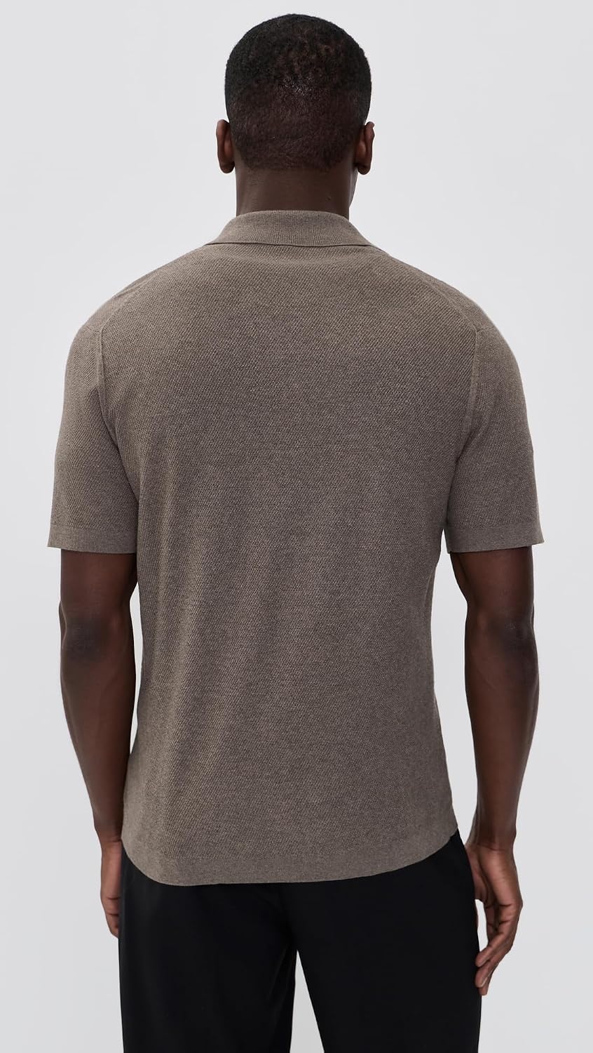 Theory Men's Brenan Johnny Collar Polo in Fine Bilen