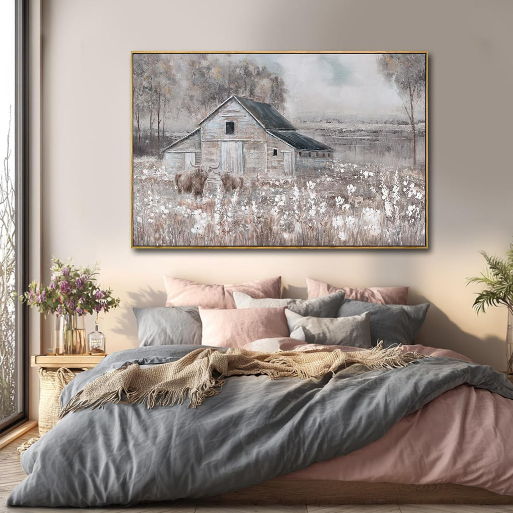 SDYA Nature Wood Wall Decor Tree Wall Art Farmhouse Artwork 32'x48' Large Pictures for Living Room Bedroom Office Decorations