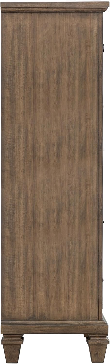 New Classic Furniture Mariana 5-Piece Wood King Bedroom Set, Vintage Mocha