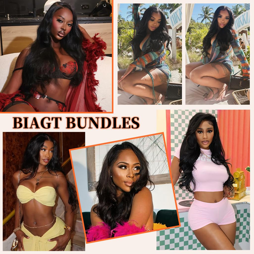 16A Raw Indian Bundles Human Hair 14 16 18 Inch Body Wave Bundles 100% Remy Virgin Human Hair 3 Bundles, 2-Year Life Span, Holds The Curls Well, Silky Soft after Mutiple Washes, No Sheds