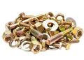 8000 Piece Grade 8 Coarse Thread Nut, Bolt, and Washer Fastener Assortment Yellow Zinc