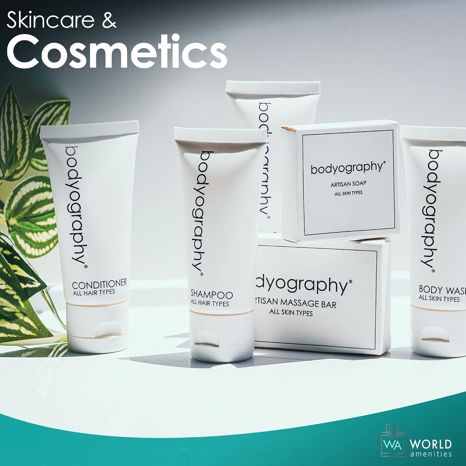 World Amenities - Bodyography blanc- Bulk Hand and Body Lotion | 300 Count | Vanilla White Tea, Mini Travel Size Toiletries (100% Recyclable Tube with Flip Top Cap) Hotel Amenities, for All Skin Types