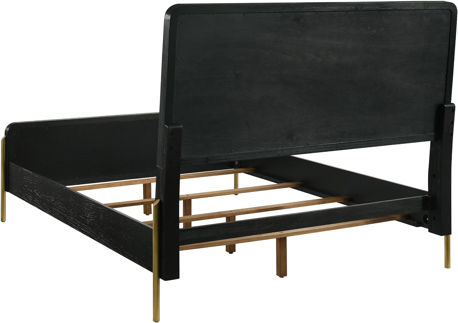 Coaster Home Furnishings Arini Coastal 4-Piece Bedroom Set Natural Cane Eastern King Size Panel Bed Frame 56-inch Headboard Black and Natural 224330KE-S4