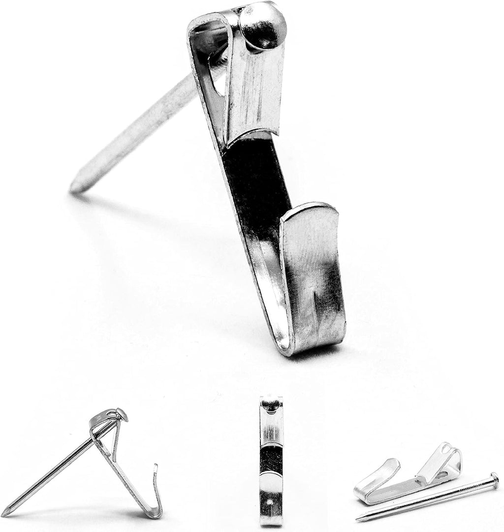 PHS Picture Hanging Hooks - 50 lb Heavy Duty Picture Hangers for Drywall with Hanging Nails, Painting Hangers and Wall Hooks for Pictures, Professional Frame Hardware Kit for Wall Art - 1000 Pack